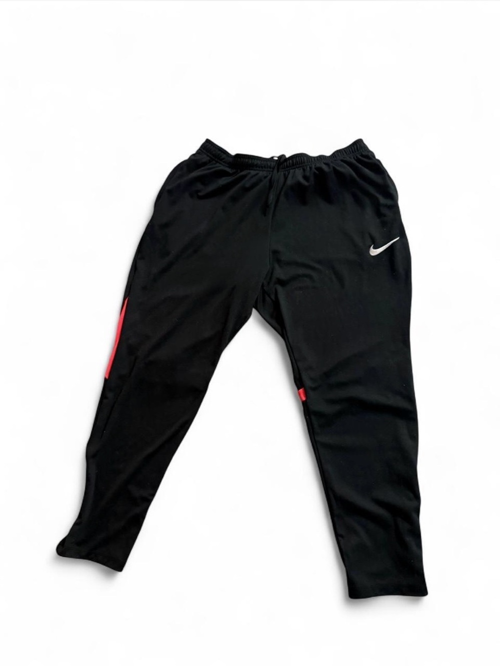 Nike men’s Black Athletic Track Pants with Red Accents
